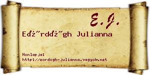 Eördögh Julianna névjegykártya