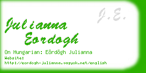 julianna eordogh business card